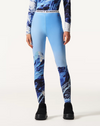 Printed Base Layer Leggings Ski Lift Blue