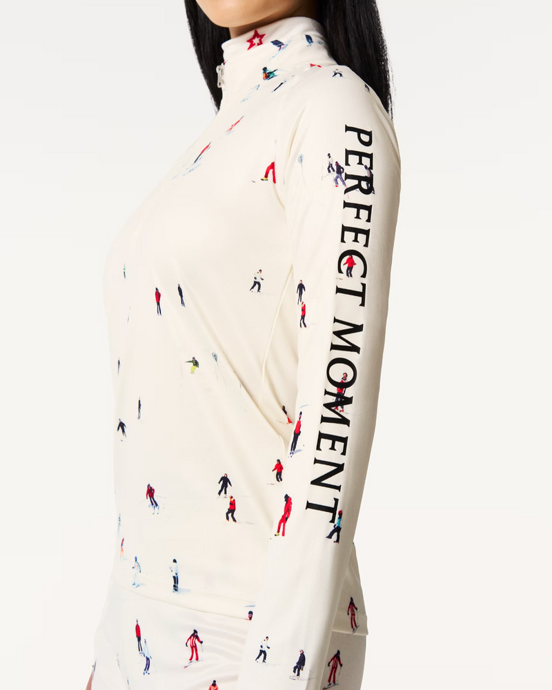 1/4 Zip Base Layer Top Dede Ski Print