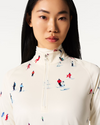 1/4 Zip Base Layer Top Dede Ski Print