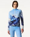 1/4 Zip Base Layer Top Ski Lift Blue