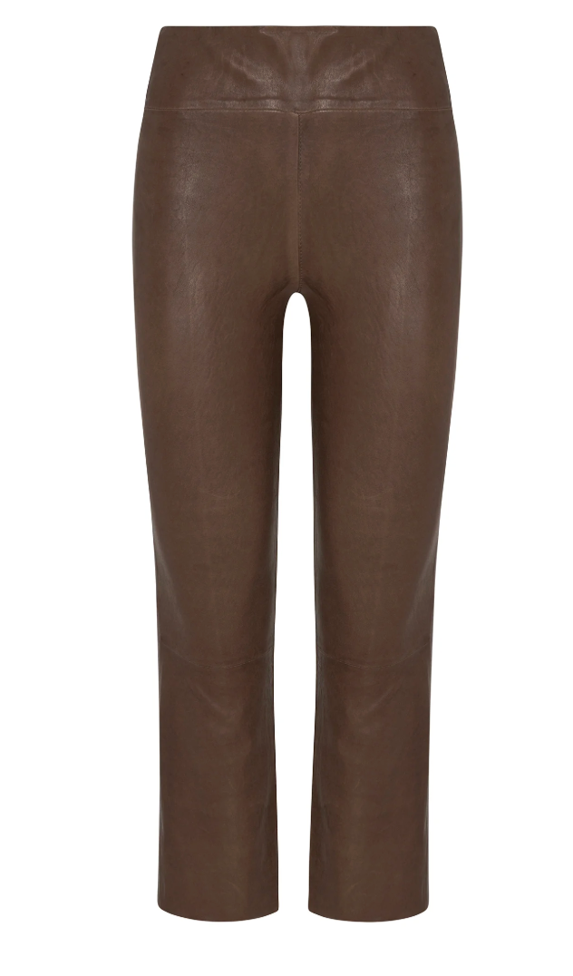 Crop Flare Leather Legging