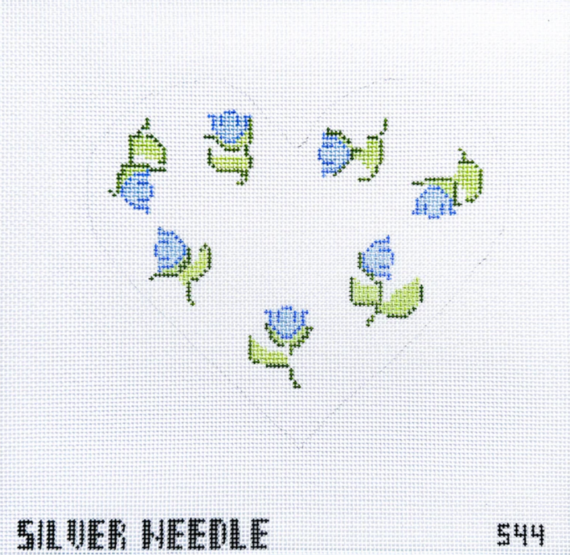 Bluebell Heart Pillow