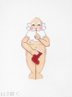 Naked Santa with Stocking Front