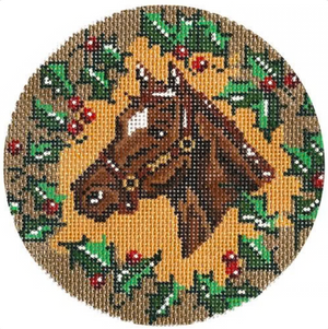 Thoroghbred & Holly Ornament