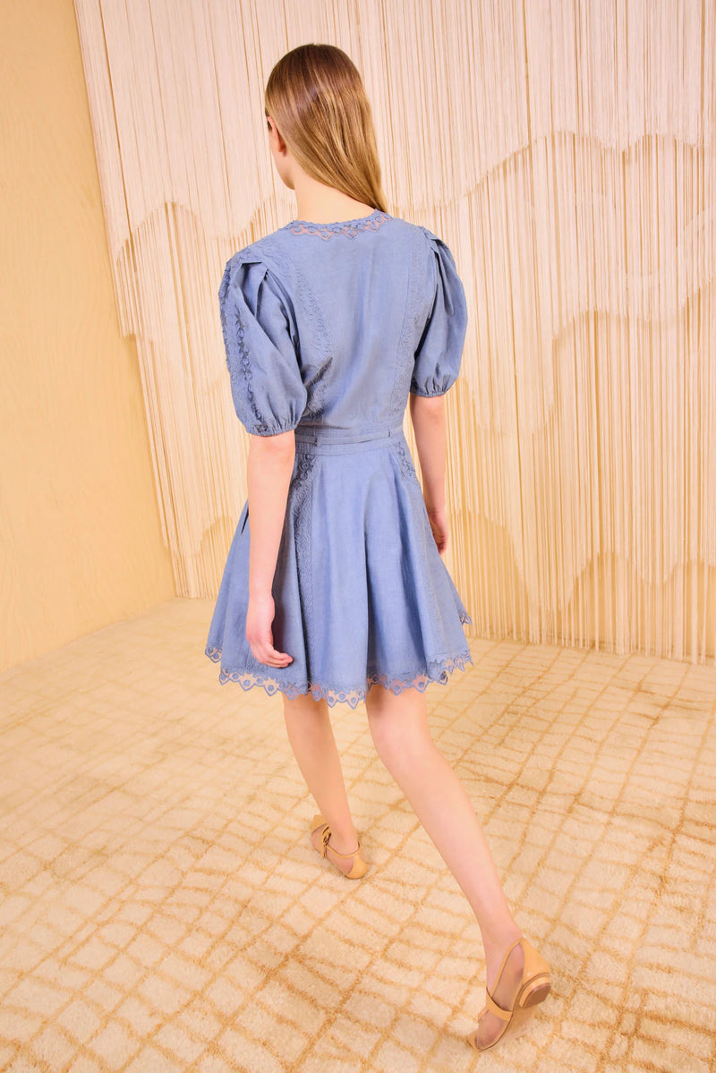 light blue short sleeve mini dress Cute Light Blue Babydoll Mini Dress | Trendy Women's Dress