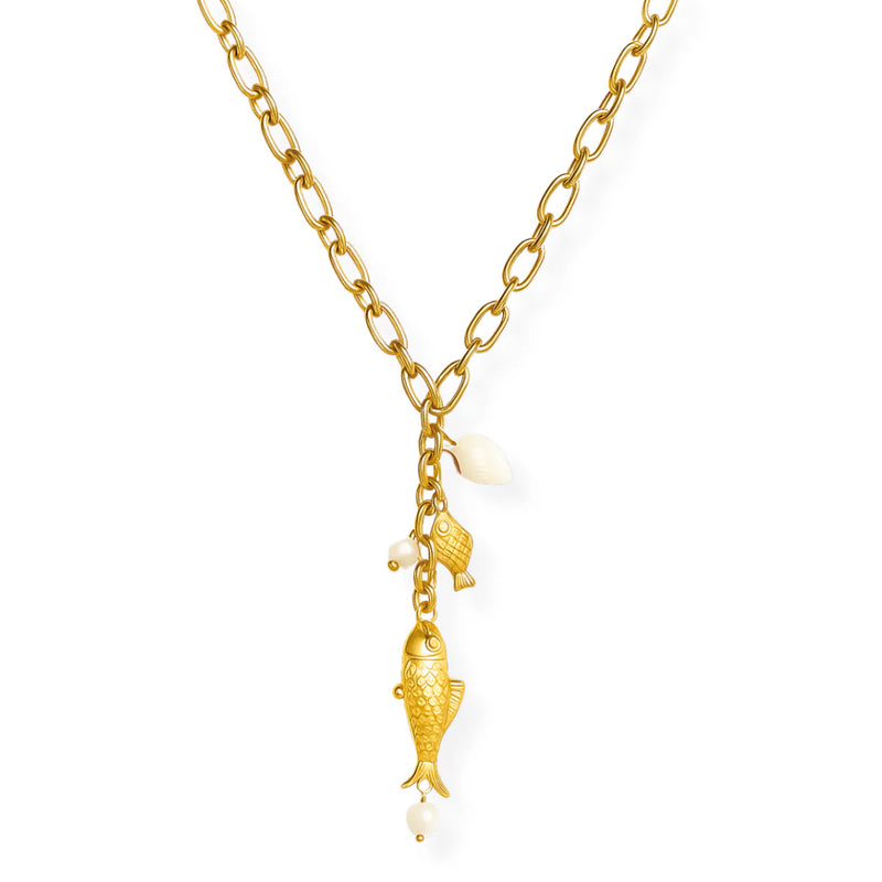 Amity Fish Lariat Necklace
