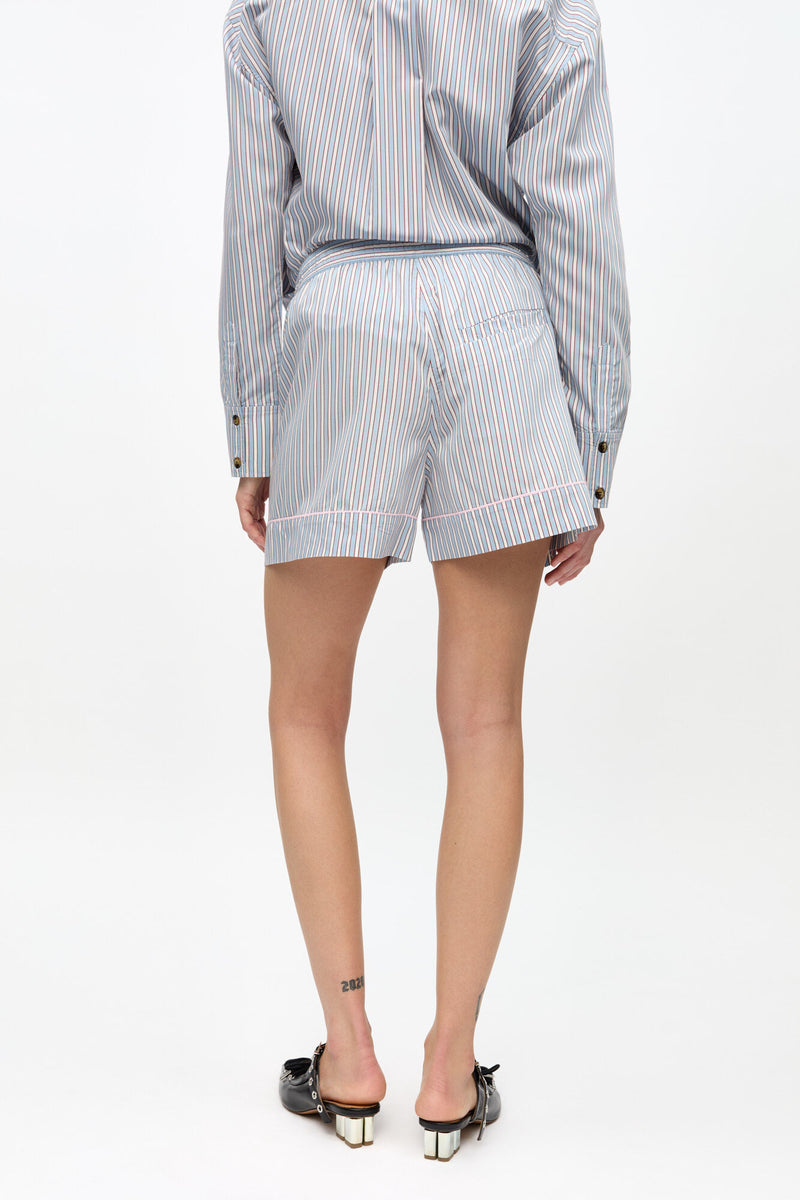 Yarn Dyed Stripe Elasticated Shorts