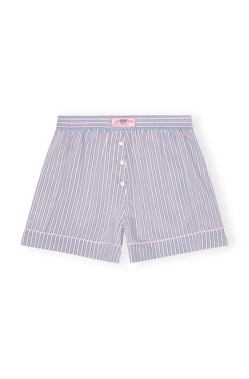 Yarn Dyed Stripe Elasticated Shorts