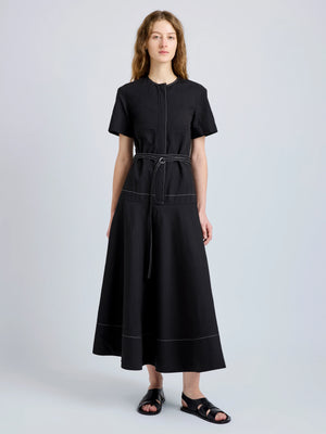 Elizabeth Dress in Solid Cotton Linen