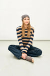 Stripe Distressed Crew