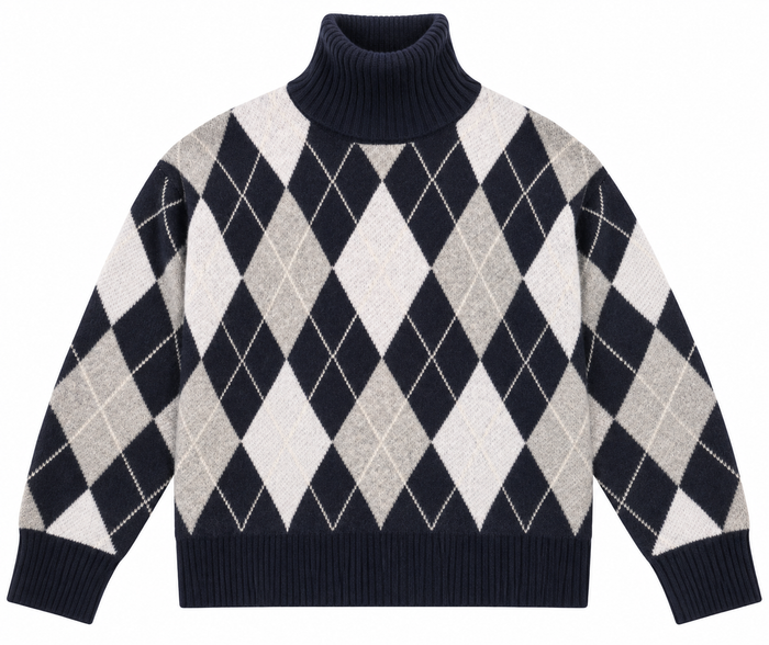 Argyle Turtleneck