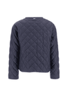 Cotton Denim Effect Diamond Quilted Jacket