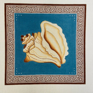 Conch Shell with Oriental Border