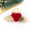 Plush Pom Pom Christmas Hair Clip