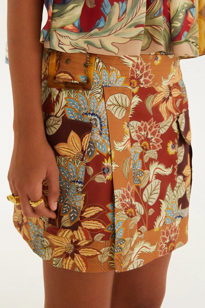 Lunar Boho Multicolor Mini Skirt