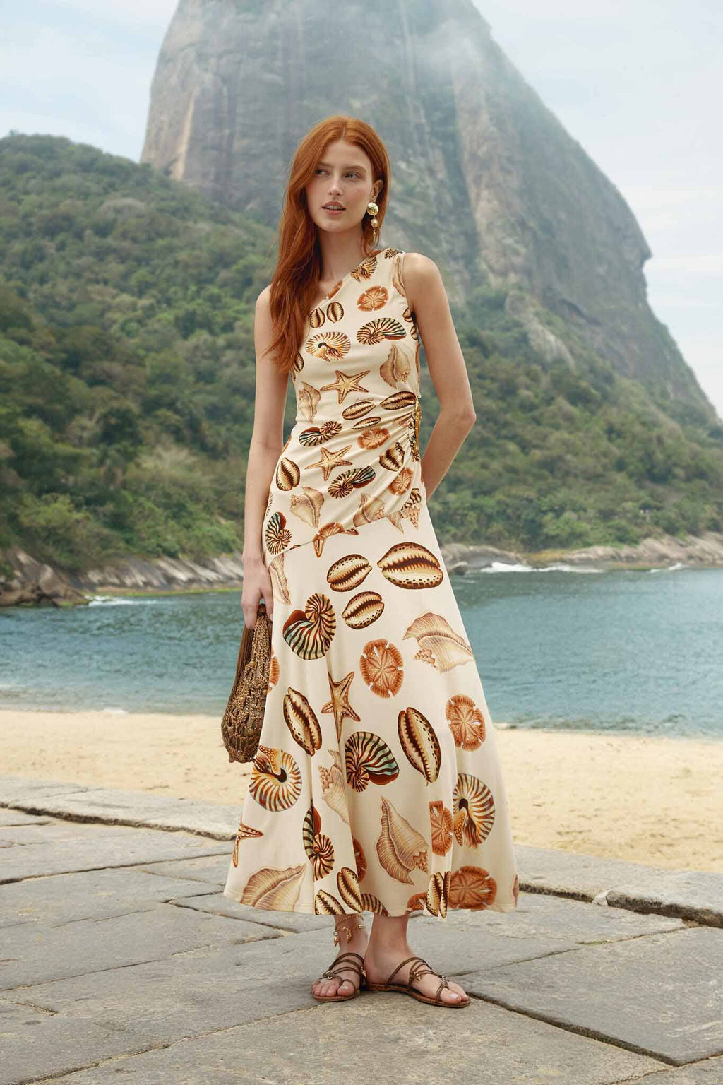 farm rio under the sea maxi dress FARM Rio Sleeveless Fish Sea Dress | Print | Size L
