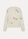 "voila' une fleur" embroidery sweatshirt