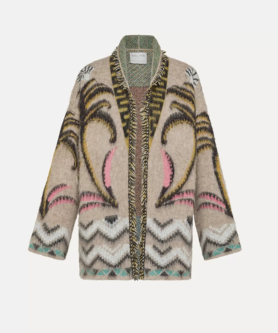 "the sacred forest" jacquard cardigan