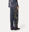"sogni" print envers satin elasticated pants