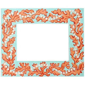 Bright Coral and Pearls Frame
