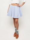 Stripe Cotton Mini Circle Skirt