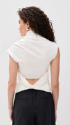 Stretch Cotton Ruched Top