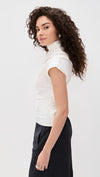 Stretch Cotton Ruched Top