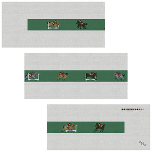 Horse Jumping Needlepoint Belt