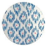 Ikat Blue 4" Round