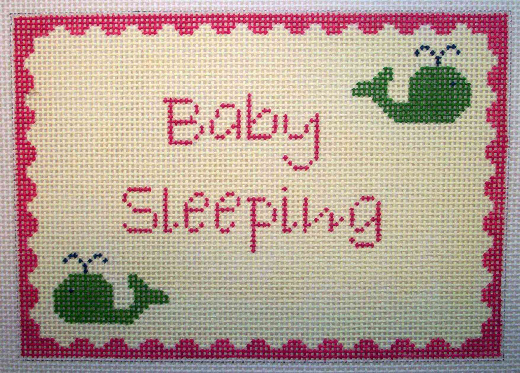 Baby Sleeping Whale Pink & Green