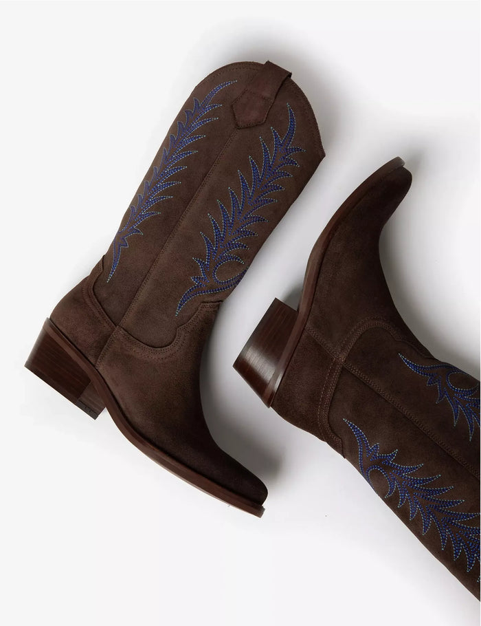 Goldie Suede Embroidered Boot