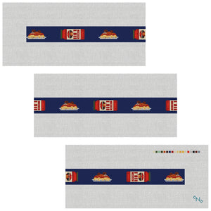 Spaghetti and Sauce Needlepoint Belt